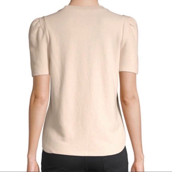 Club Monaco Cream Dieorna Princess Short Sleeve Terry Top Size Medium - Picture 2 of 11